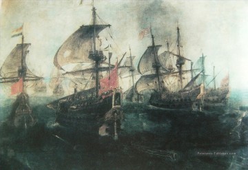 Navire de guerre œuvres - Combat Naval dans l’Estrecho de Gibraltar Segunda Vista Batailles navales